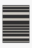 Outdoor Sailmaker Stripe Black Rug | Ruggable