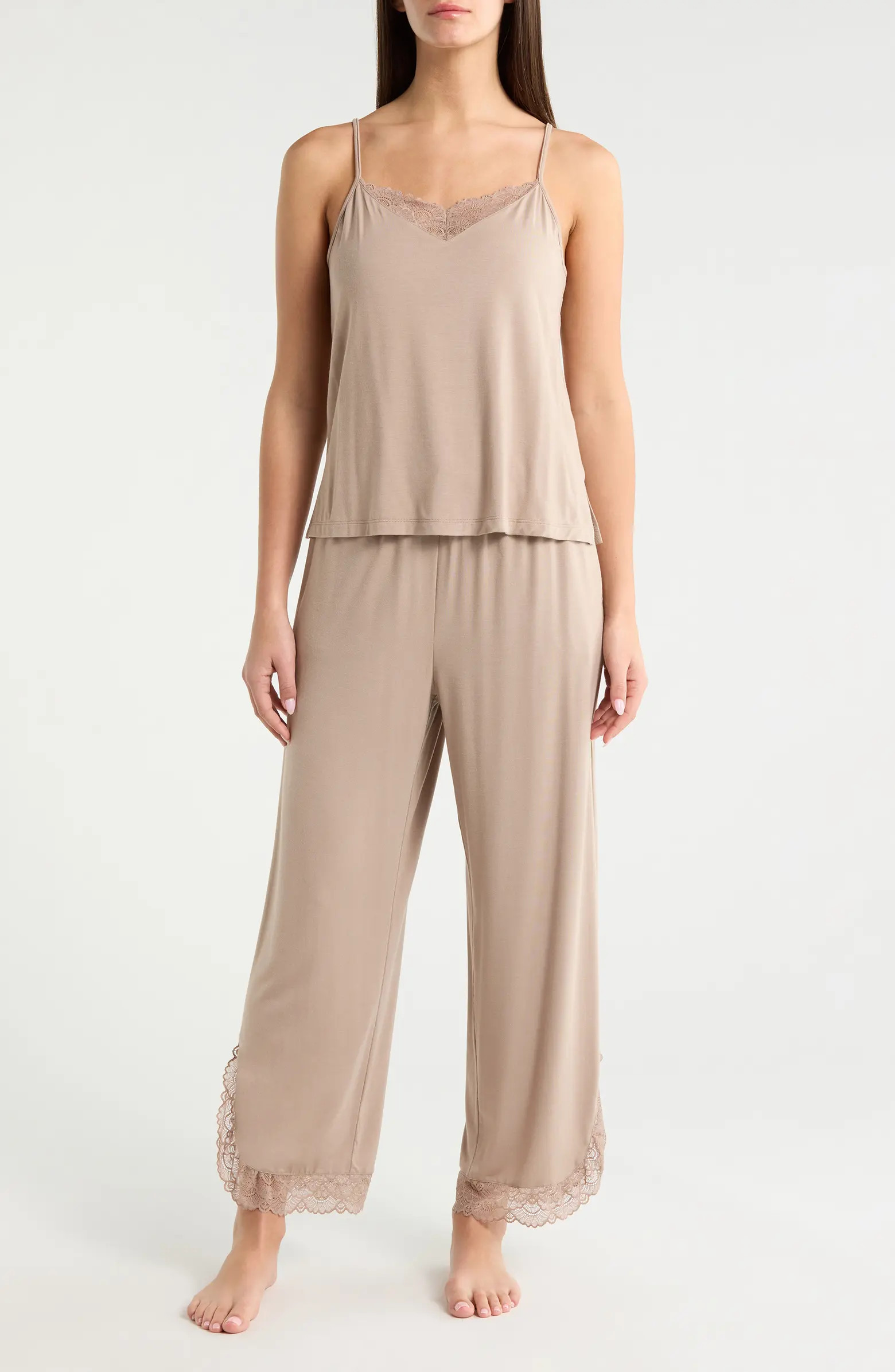 Moonlight Eco Lace Trim Pajamas | Nordstrom