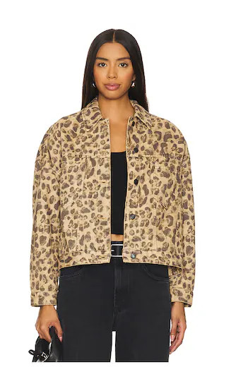 x We The Free x REVOLVE Opal Swing Denim Jacket in Leopard | Revolve Clothing (Global)