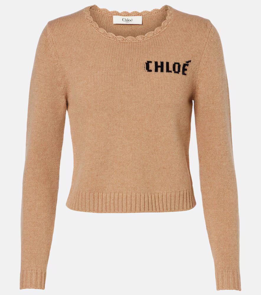ChloÃ© Logo wool and cashmere sweater | Mytheresa (US/CA)