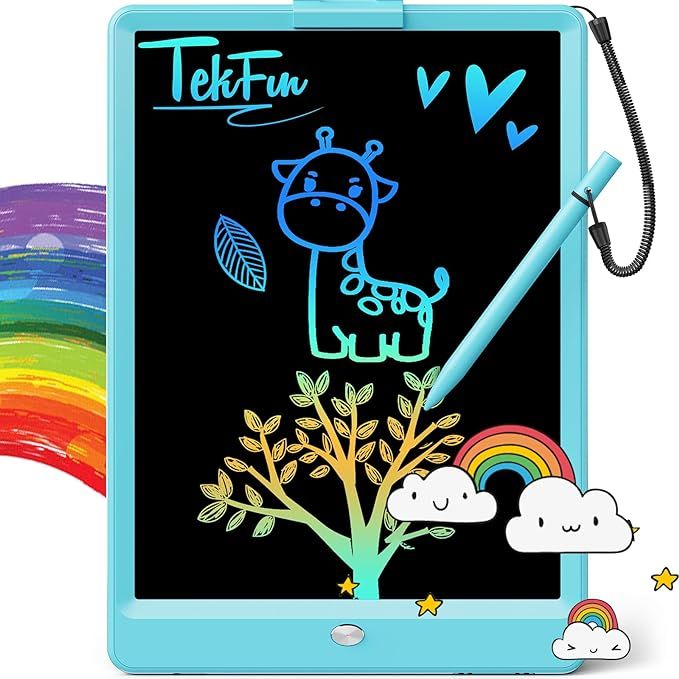 TEKFUN LCD Writing Tablet Doodle Board, 10inch Colorful Drawing Tablet Writing Pad, Kids Travel E... | Amazon (US)