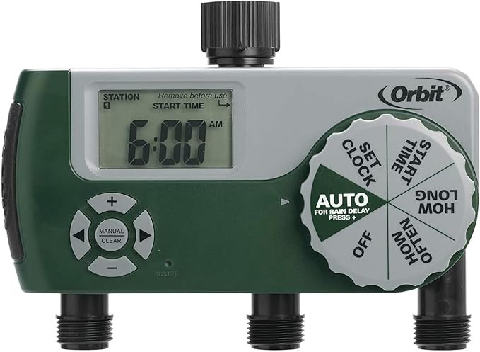 Orbit 56082 3-Outlet Hose Watering Timer, Green (3 Outlet) | Amazon (US)