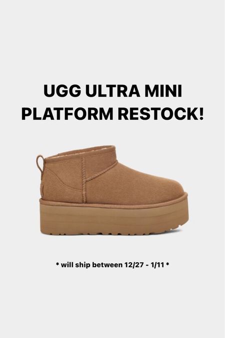 Ugg ultra mini restock! Run don’t walk! These will sell out fast! 

#LTKGiftGuide #LTKsalealert #LTKHoliday