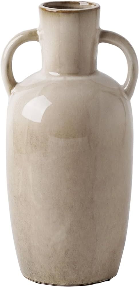 VICTOR & TERESA Beige Vase for Flowers, Decorative Ceramic Vases for Home Decor, Boho Vases for P... | Amazon (US)