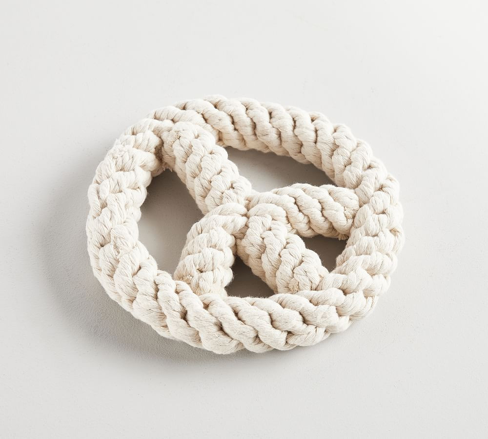 Peace On Earth Rope Dog Toy, White, One Size | Pottery Barn (US)