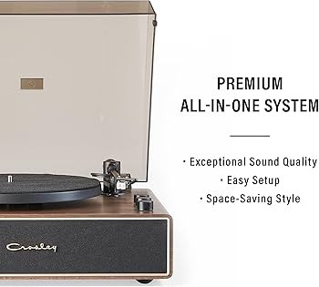 Crosley CR6046A-WAGL Stave 2-Speed Bluetooth Record Player Turntable with Built-in Speakers, Waln... | Amazon (US)