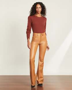 Beverly High-Rise Vegan Leather Pant | Veronica Beard