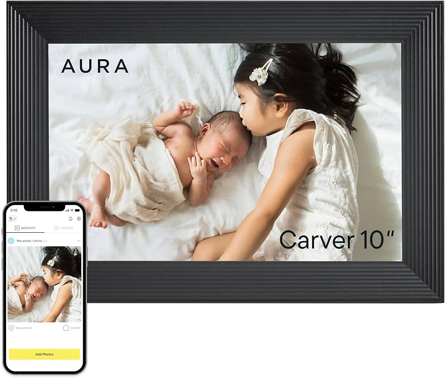 Aura Carver 10.1" HD Digital Picture Frame | Wirecutter's Best Digital Frame for Gifting | Send P... | Amazon (US)