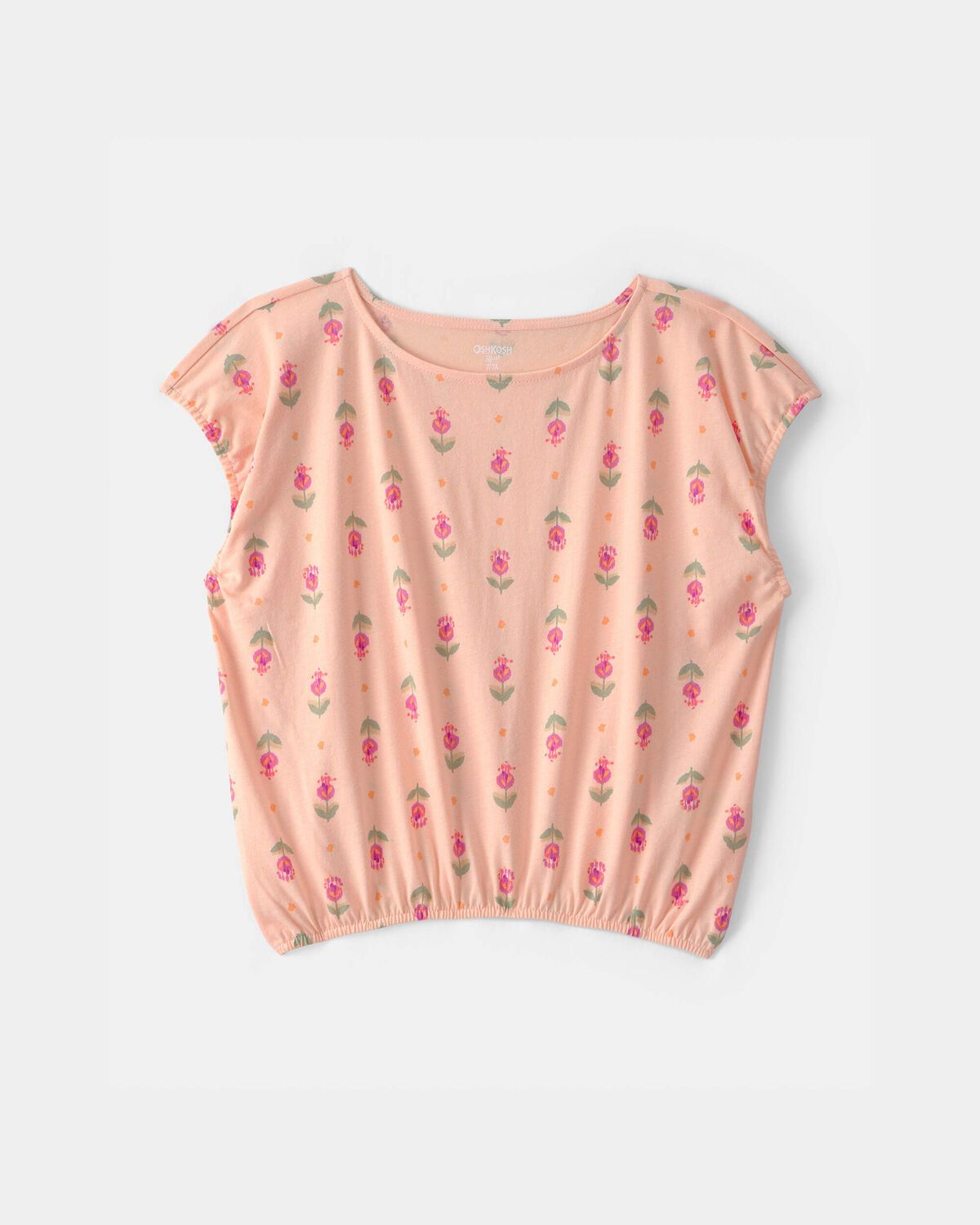 Girls Floral Short-Sleeve Top - Peach | Carter's Inc