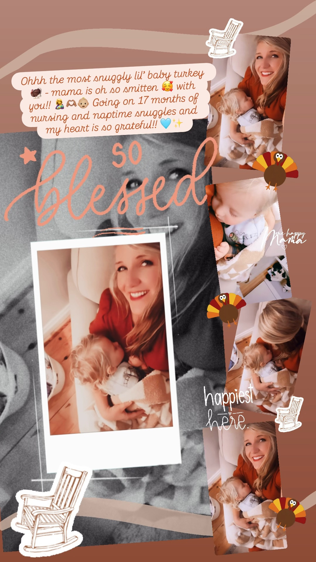 Ohhh the most snuggly lil’ baby turkey 🦃 - mama is oh so smitten 🥰 with you!! 🤱🫶🏽👶🏼 Going on 17 months of nursing and naptime snuggles and my heart is so grateful!! 🩵✨

Also… while I was feeding them lunch this afternoon, I was spinning around dancing in the kitchen 🎶 (while blasting @hiforrest ofcourse 🤭) and Judson said - “you look like a princess 👑 mommy” 🥹 - yalllllll i am so blessed with these precious firstborn sons of mine!!! 👶🏼🩵👶🏼