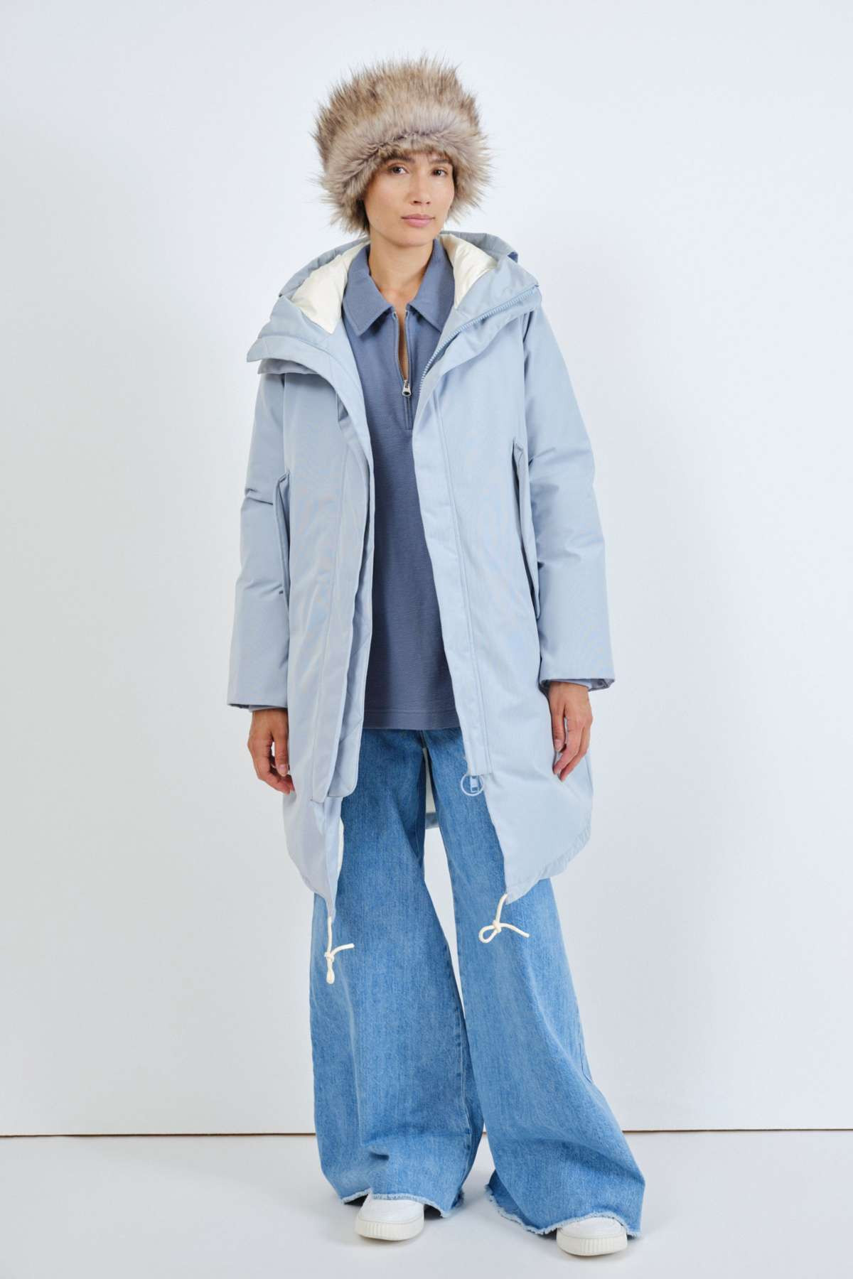 Mantel Albury Blau | LOVECO 