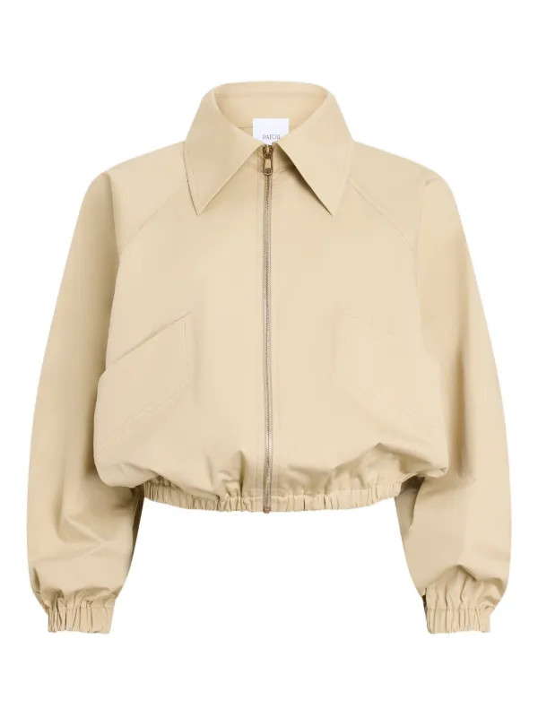 Patou Zipped Collared Bomber Jacket | Neutrals | FARFETCH UK | Farfetch Global