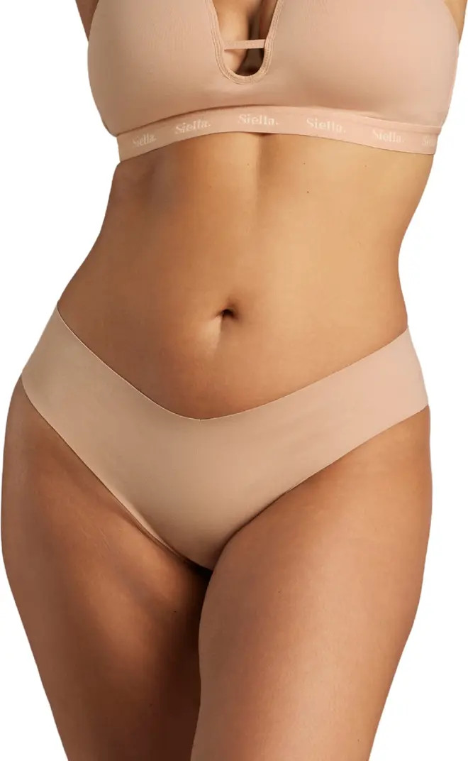 Siella Organic Cotton No-Show Thong | Nordstrom | Nordstrom