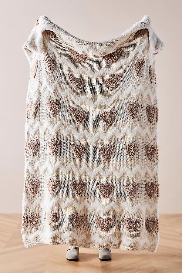 Faye Knit Throw Blanket By Anthropologie in Beige | Anthropologie (US)