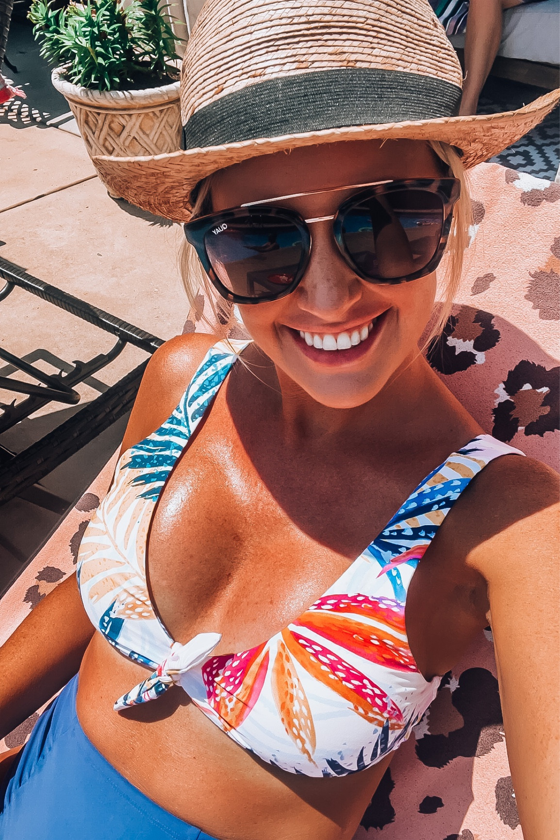 Calia top with high rise old navy bottoms! Quay sunglasses 😎 

#LTKswim #LTKsalealert #LTKstyletip