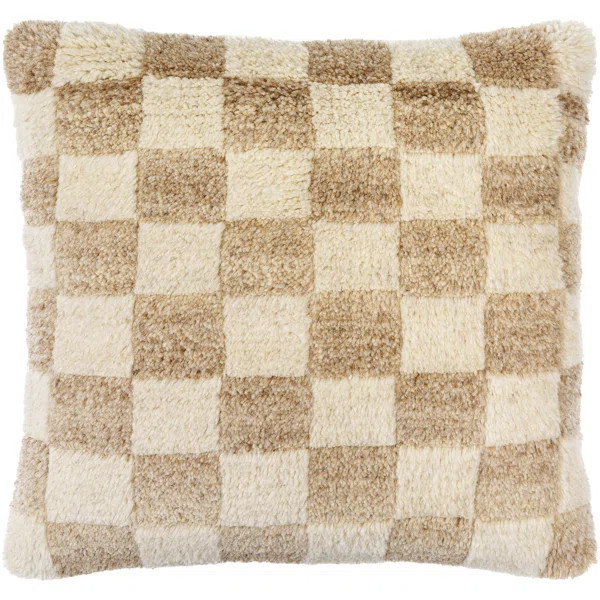Villere Checkered Wool Throw Pillow | Wayfair North America