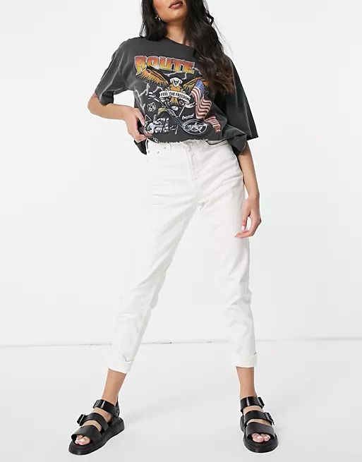 Topshop premium mom jeans in white | ASOS (Global)