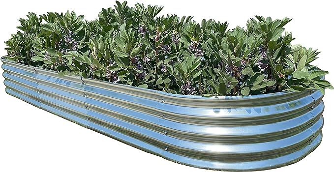 Oval Metal Raised Garden Bed Planter 106"x34"x12" | Amazon (US)