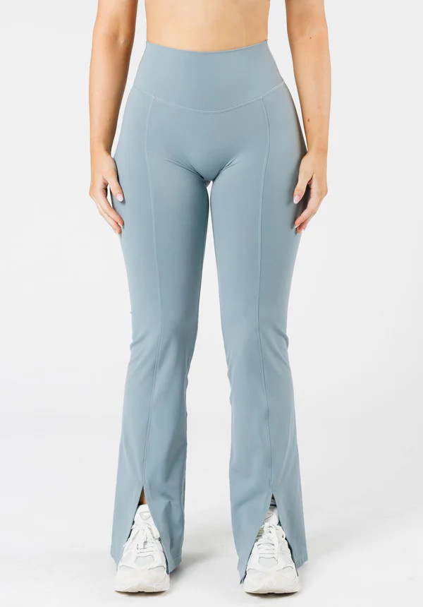 FormLux Front Slit Sculptseam® Plus Flare Legging 32" Mist | Paragon Fitwear