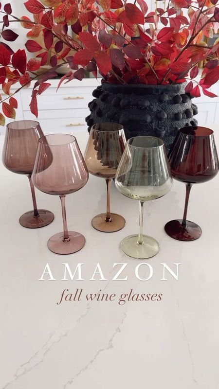 Amazon Fall Colored Wine Glasses
I’m loving the colored wine stems trend. They are so perfect for a Thanksgiving tablescape or to give as a hostess gift. 
home decor, kitchen find 

#LTKhome #LTKHoliday #LTKSeasonal