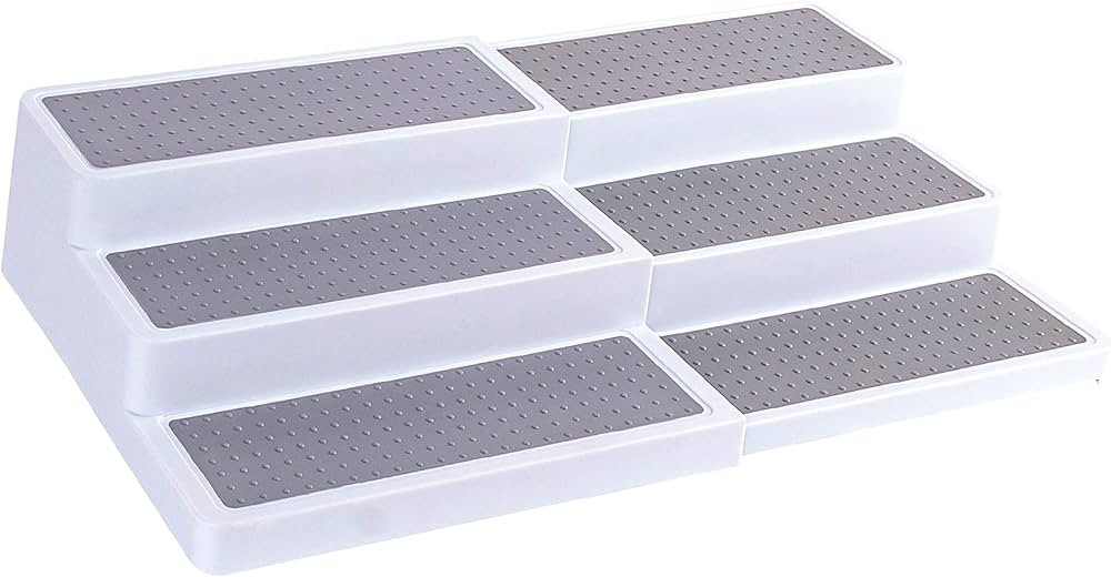 Amazon.com: 3–Tier Expandable Plastic Spice Rack - Adjustable Length, Stability with Non-Skid S... | Amazon (US)