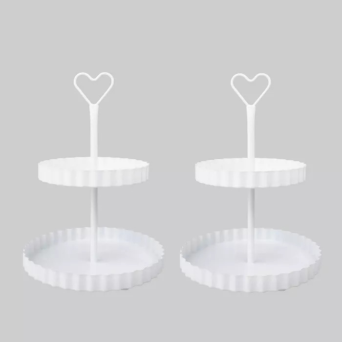 2pk Metal White Tier Tray - Bullseye's Playground™ | Target