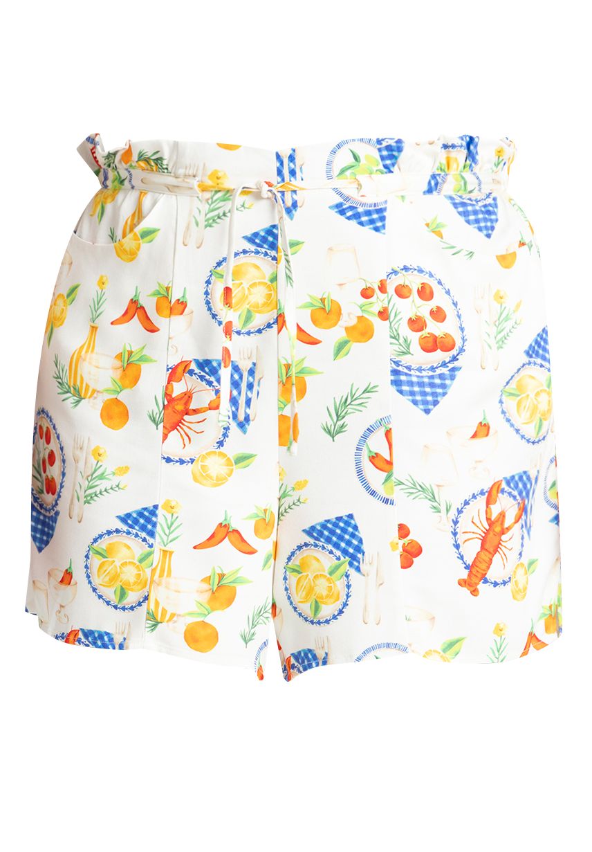 Front Tie Paperbag Short | Eloquii