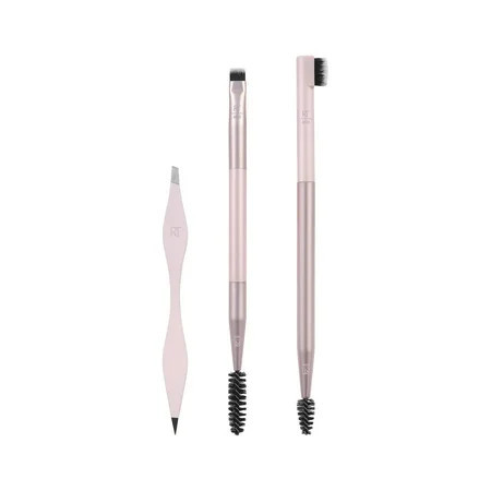 Real Techniques Brow Shaping Set, Eyebrow Brushes & Tweezers, for Powder, Cream, & Gel, 3 Piece Set | Walmart (US)