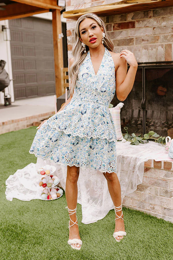 Radiant Blessings Eyelet Mini Dress | Impressions Online Boutique