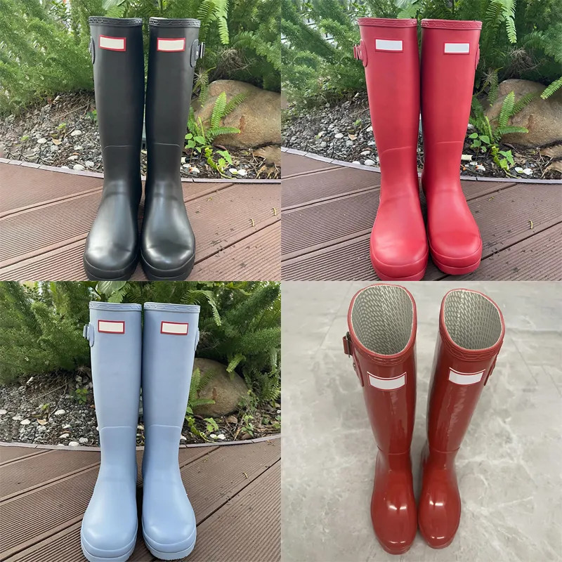 Fashion Boots Womens Original Tall Rain Boots Platform Waterproof Boot Luxury Rainboots Rubber Wa... | DHGate