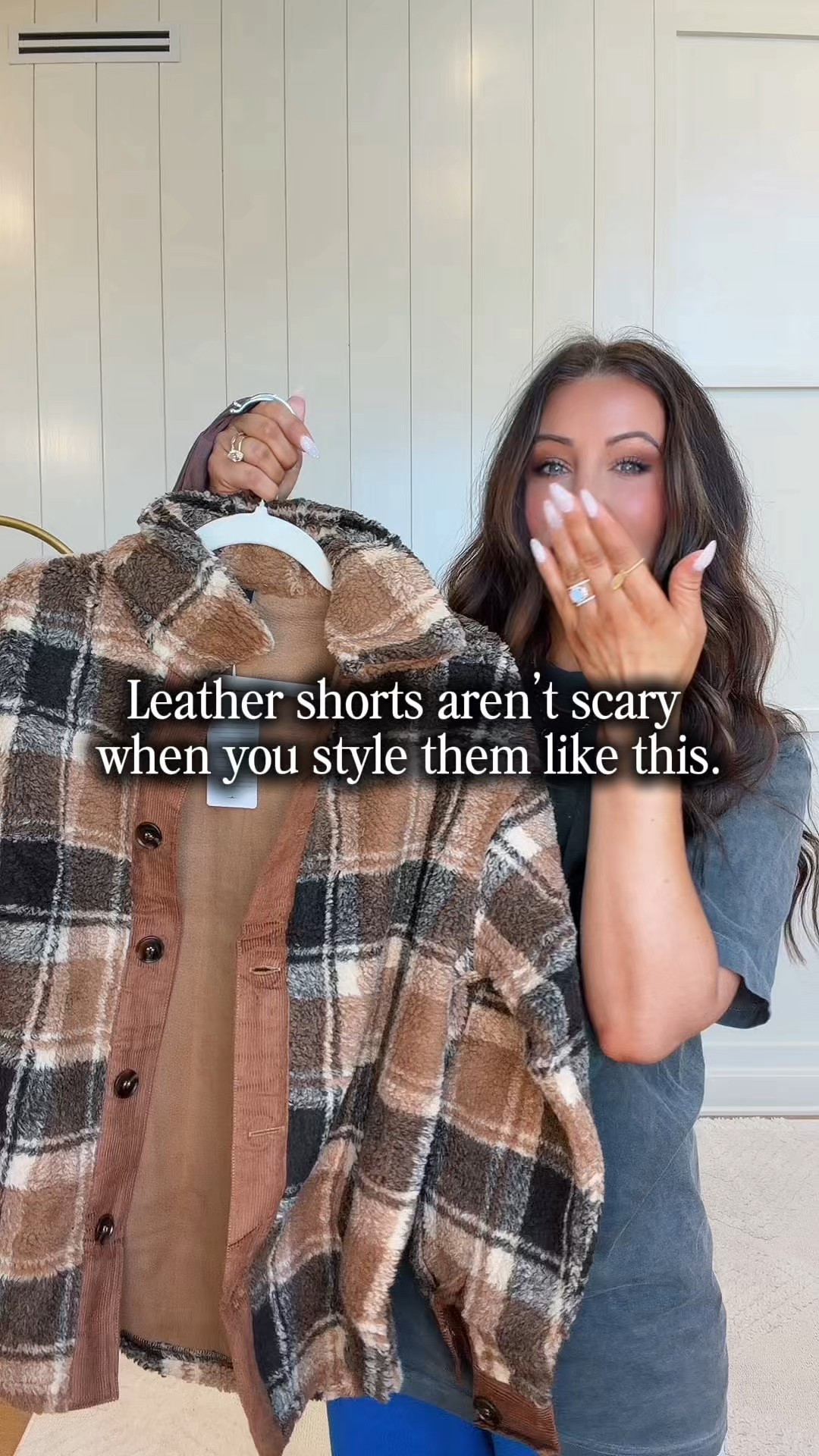 One of those “I don’t know what to wear” outfits that always works.

The plaid jacket makes it feel pulled together, the leather shorts elevate it, and the rest stays simple and wearable.

All pieces are linked here 🤍


#LTKootd #LTKmomlife #LTKgrwm