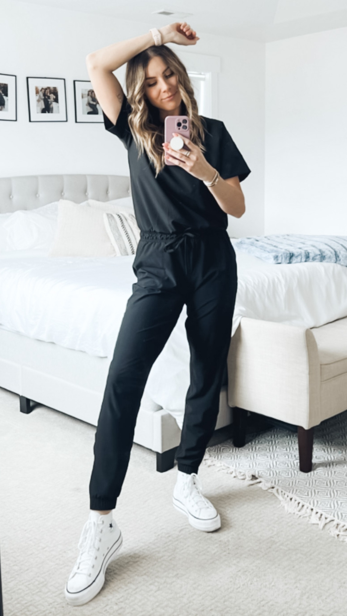 The most flattering, comfortable jumpsuit with pockets! Such an easy mom outfit. I am obsessed. 

#LTKstyletip #LTKfamily #LTKworkwear