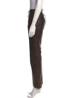 Lamb Leather Straight Leg Pants | The RealReal