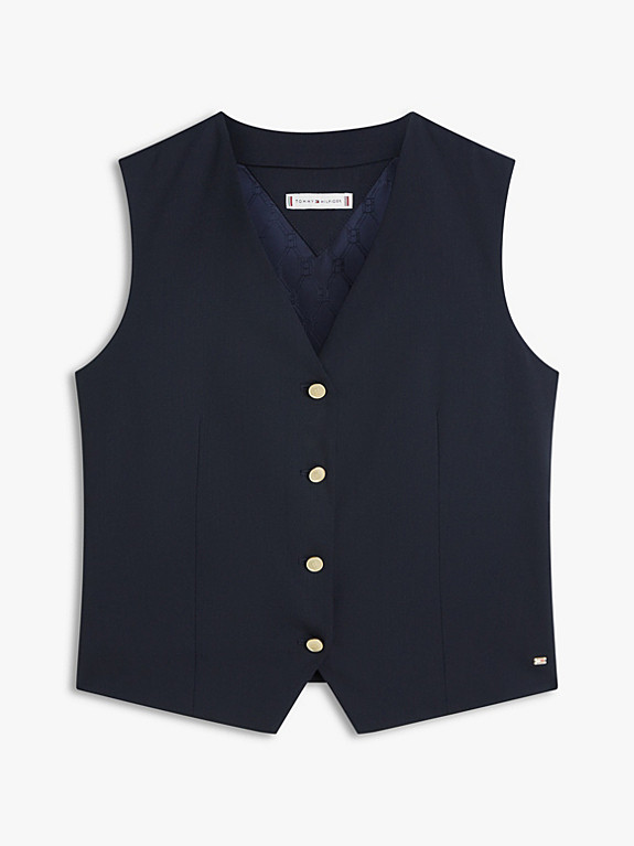 Timeless Wool Weste aus Wollmix mit Knöpfen | Tommy Hilfiger (DE)