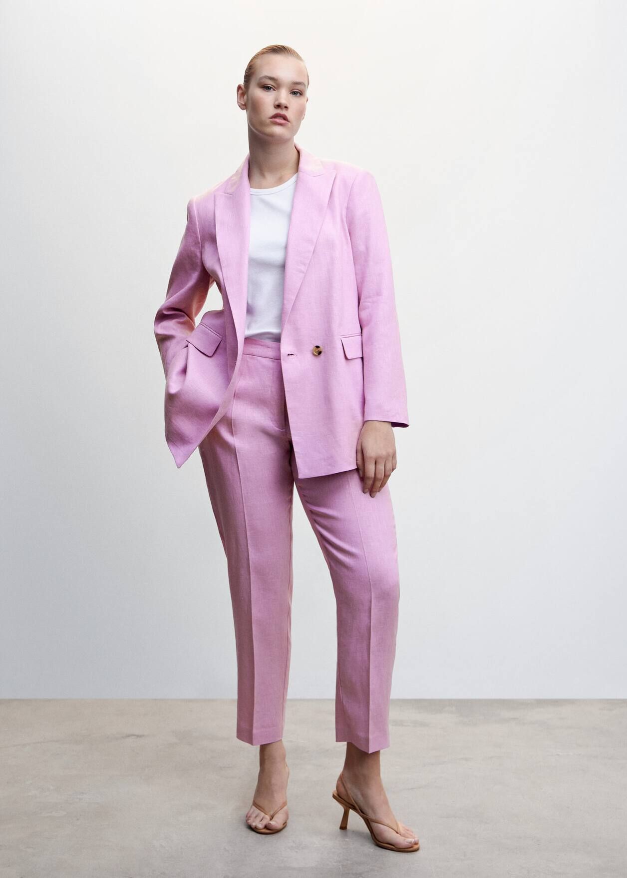 100% linen suit blazer -  Women | Mango USA | MANGO (US)