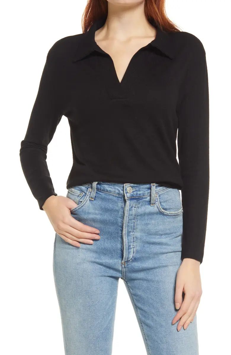 Long Sleeve Knit Polo | Nordstrom