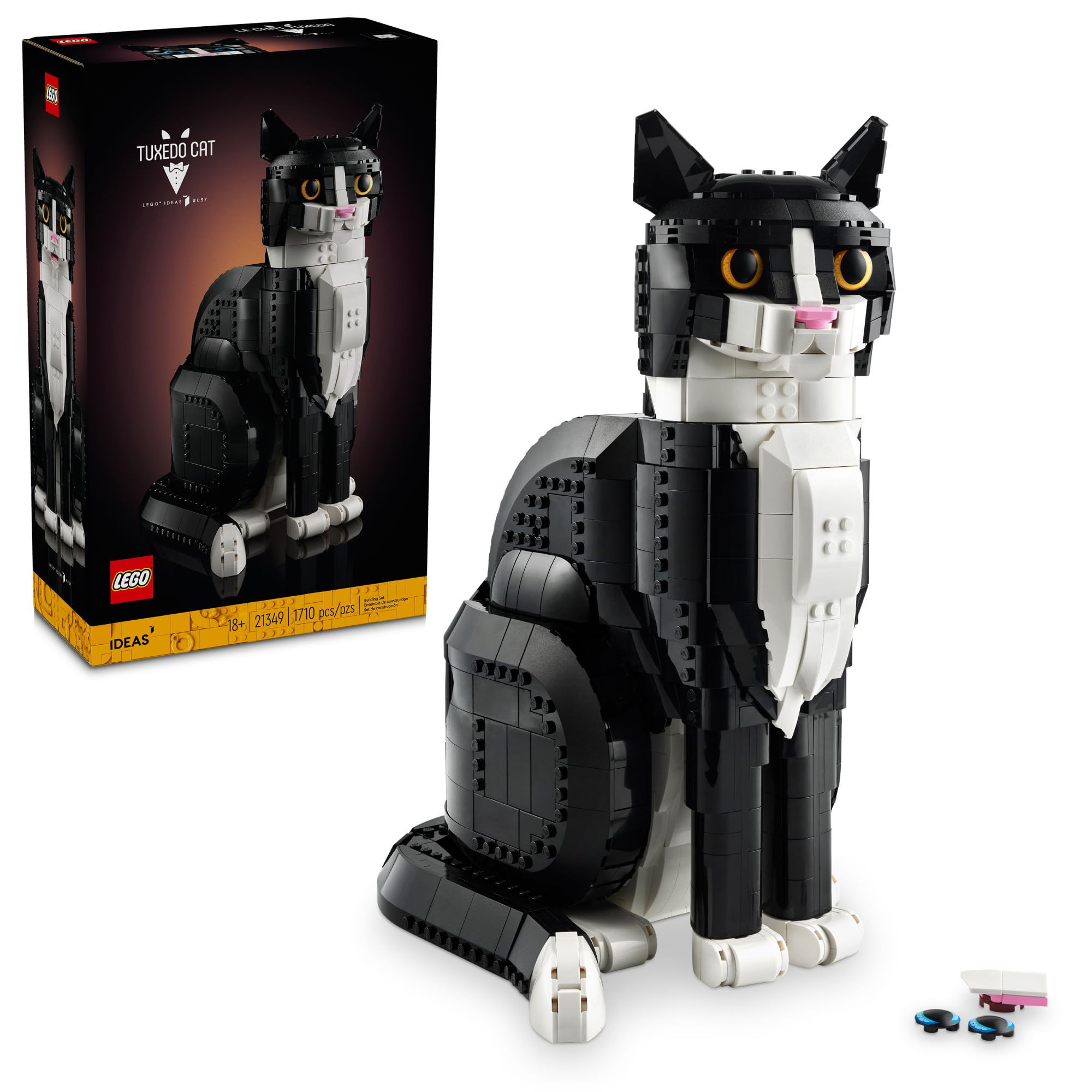 LEGO Ideas Tuxedo Cat - Building Sets for Adults Ages 18+ - DIY Crafts Kit for Home Decor, Living... | Amazon (US)