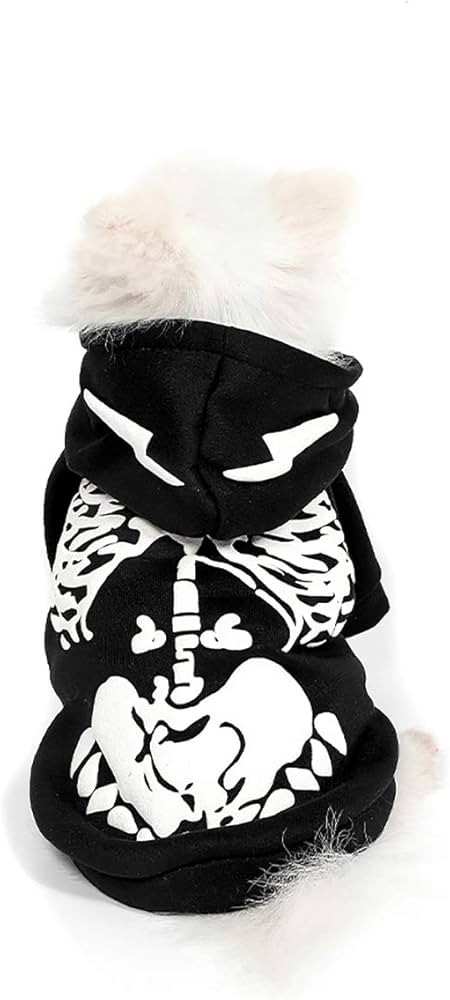 Mogoko Dog Cat Skeleton Costumes, Pet Halloween Cosplay Dress, Funny Skeleton Costume for Small P... | Amazon (US)