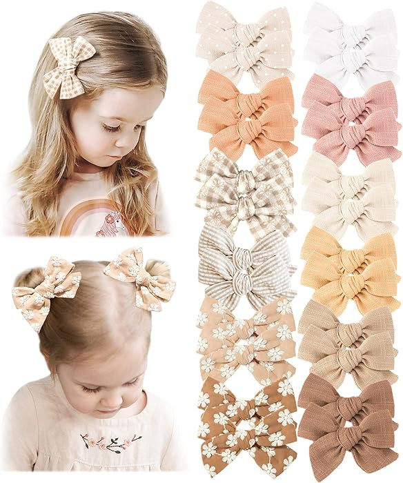 Niceye 24 PACK Baby Girl Hair Clips Set, Hair Bows Barrettes Handmade Accessories Alligator Clip ... | Amazon (US)