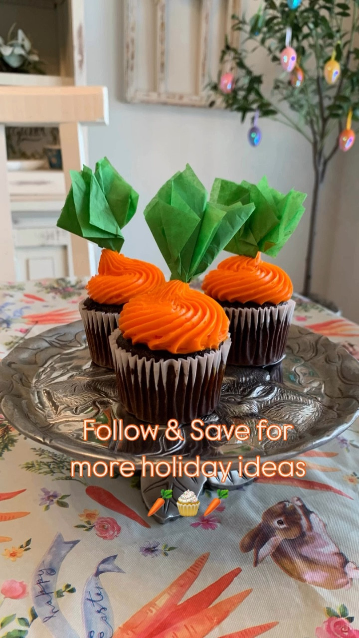 SAVE this DIY Easter Party Hack! 🥕🧁🥕

Don’t leave plain cupcakes unattended around me..they might become a DIY project 😂 

These Carrot cupcakes were super simple & easy to make! I had green tissue paper on hand & the “leftover birthday cupcakes” transformed into these little “Carrot Cuties” within minutes! 

Want to try it? You only need: 
🥕 Green tissue paper (I could literally make 24  toppers per sheet! Ahh! SO #budgetfriendly 
🧁 Orange cupcakes 
🥕 Green toothpicks 
🧁 tape 

Check out the festive Easter cake plates & serving pieces below! 

🥕🧁🥕

FOLLOW for more simple DIY & holiday inspo! 

#momlife #easter #easterparty #eastercupcakes #carrotcupcakes #festivecupcakes #holidayinspo #diy #momhack #partyhack #simpleideas #easydessert #easterdessert #partyplanning

#LTKSeasonal #LTKFamily #LTKParties