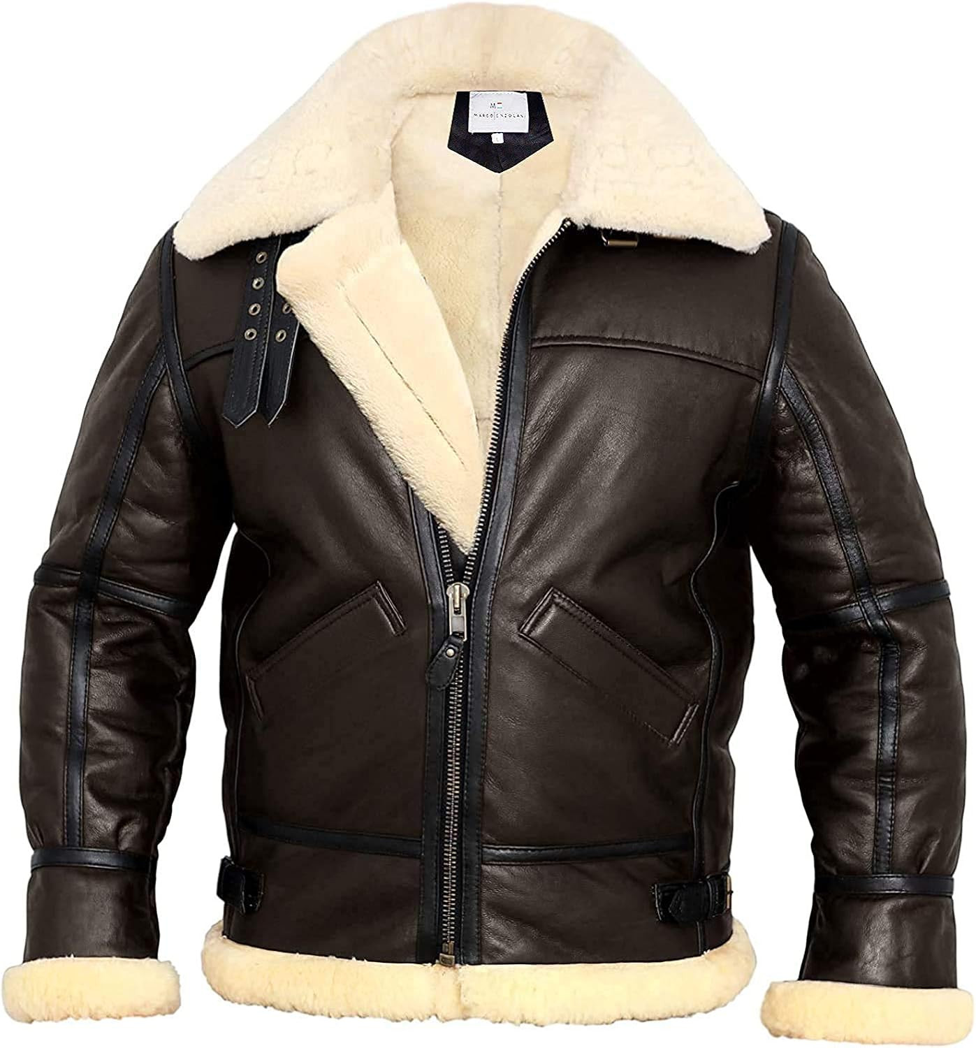 B3 Bomber Jacket Aviator Real Shearling B3 Bomber Jacket Winter | Amazon (US)