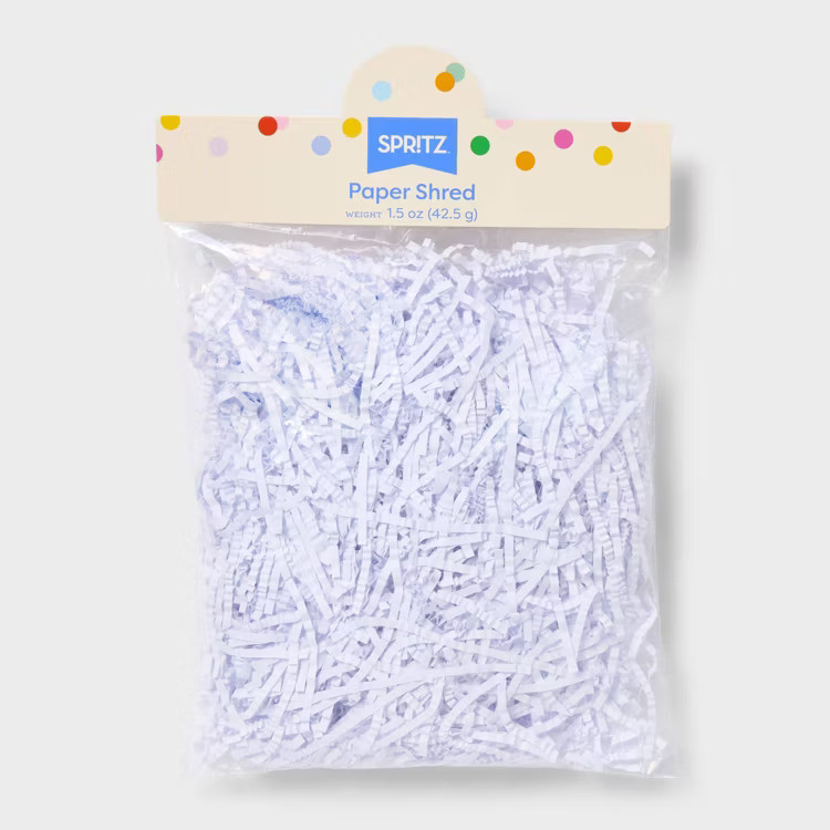 1.5oz Paper Shred Filler White - Spritz™ | Target