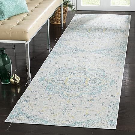 Safavieh Windsor Collection WDS329L Shabby Chic Boho Distressed Runner, 3' x 10' , Light Grey / S... | Amazon (US)