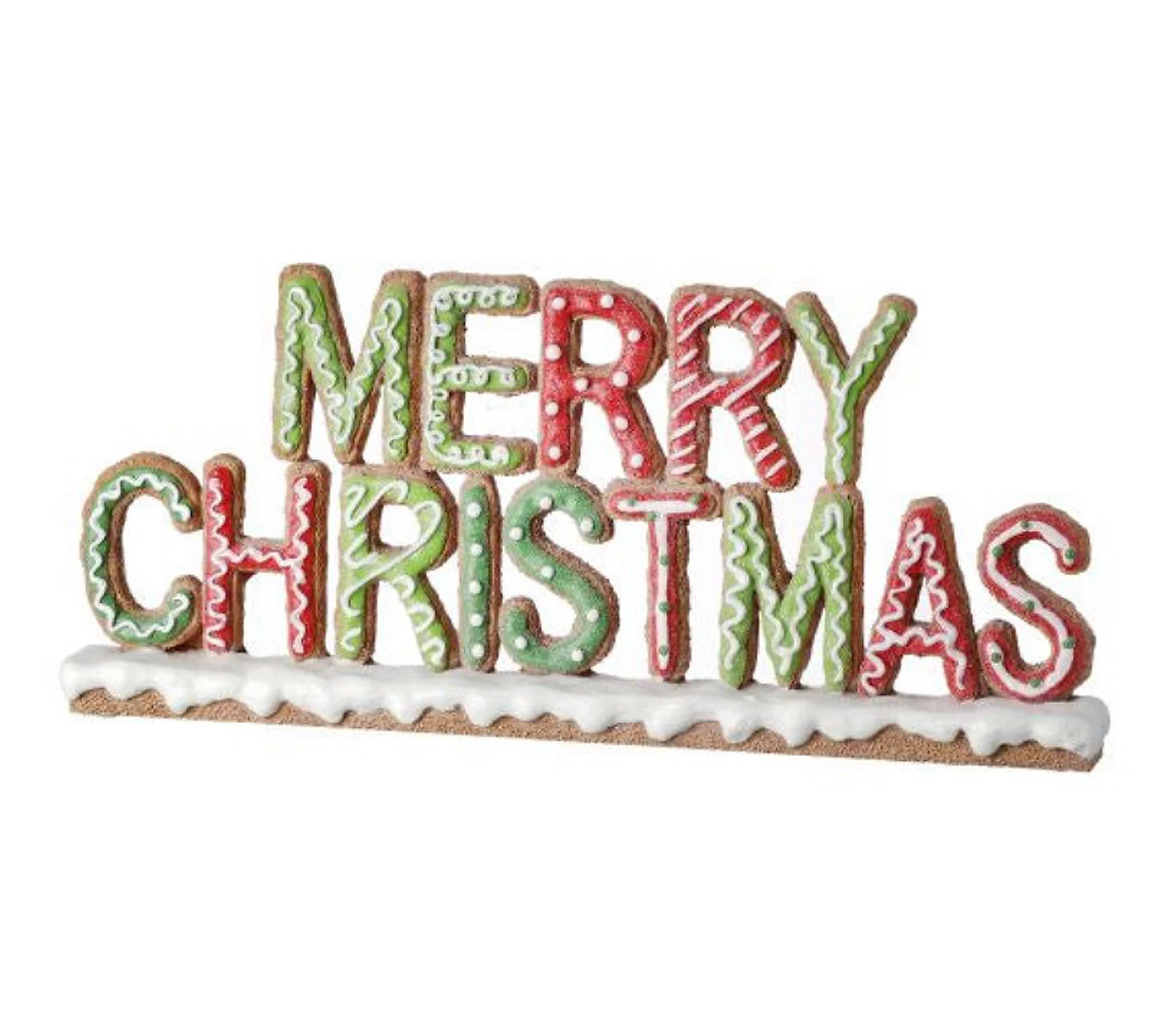 RC Home Decor-11.25" Merry Christmas" Gingerbre d Sign Decor | QVC