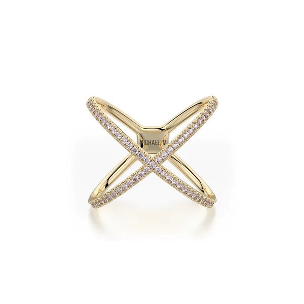 Open Criss Cross Diamond Ring | Michael M. Collection