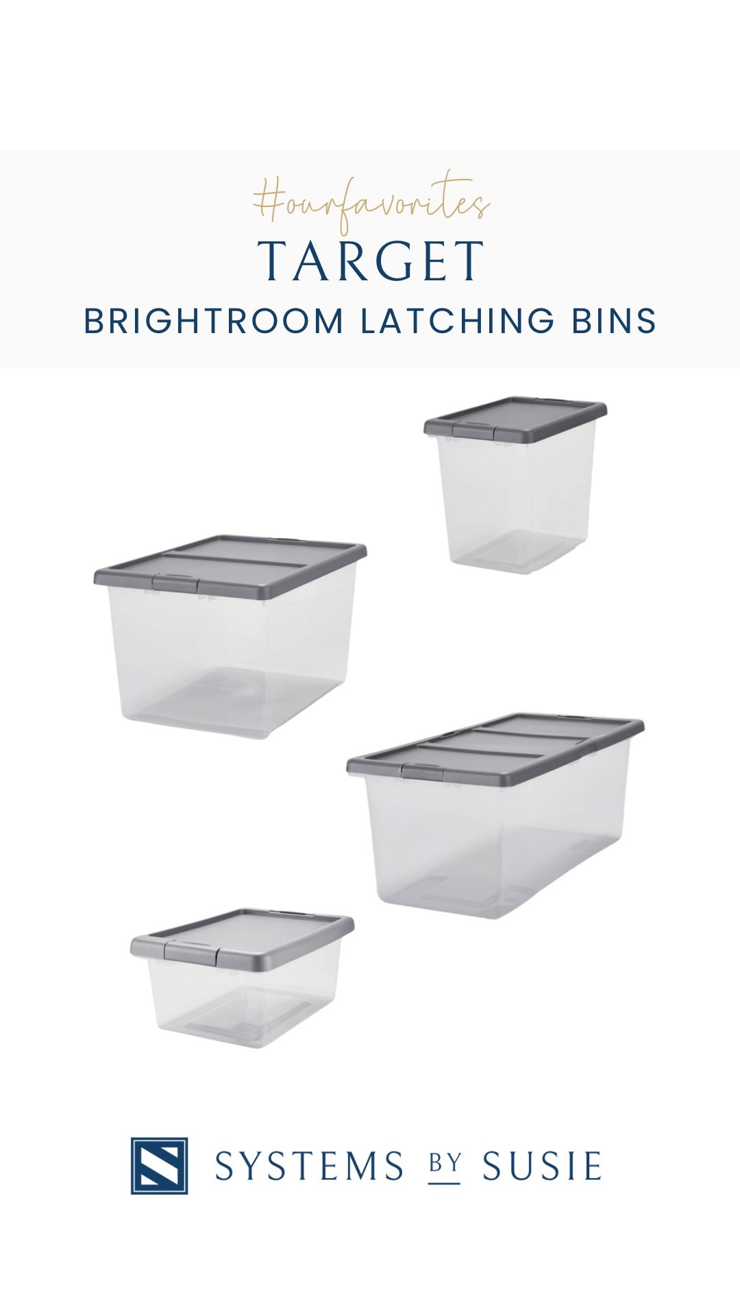 Shop our favorite latching bins from target! 

#LTKSeasonal #LTKSaleAlert #LTKFindsUnder50