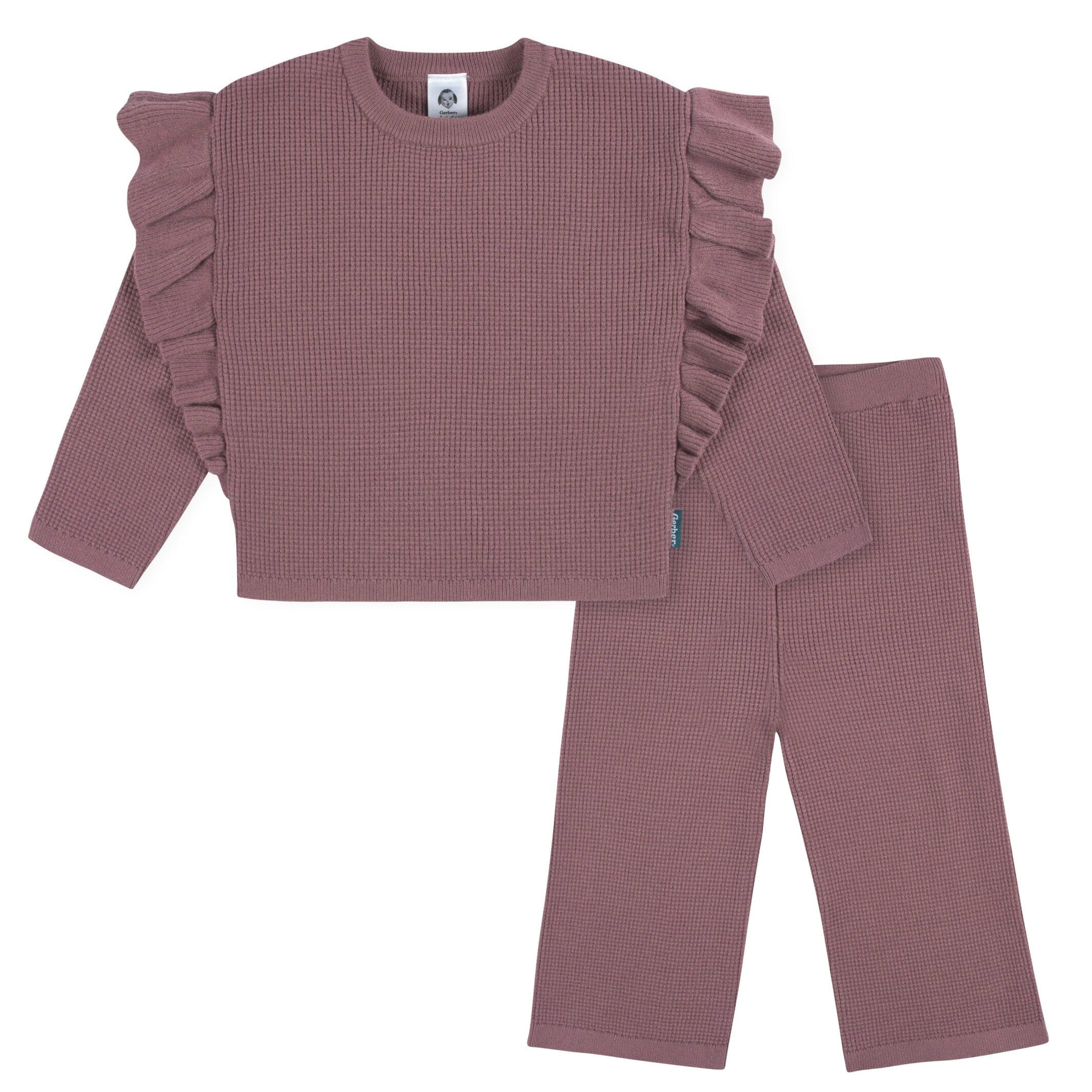 2-Piece Infant and Toddler Girls Mauve Sweater Knit Set | Gerber Childrenswear