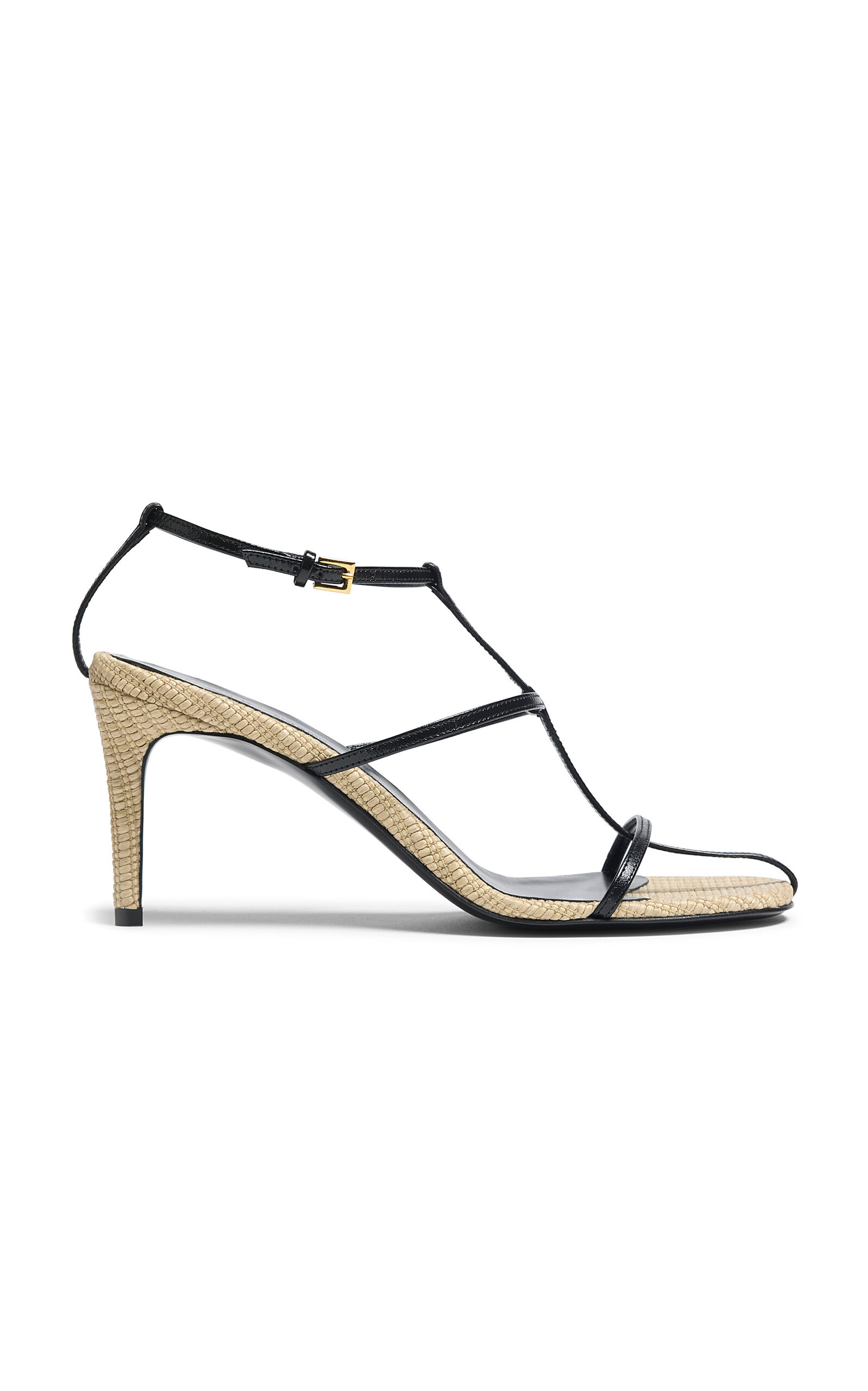Cage Raffia and Leather Sandals | Moda Operandi (Global)