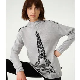 Buy WHIPSTITCH EIFFEL TOWER SWEATER Online - Karl Lagerfeld Paris | Karl Lagerfeld Paris