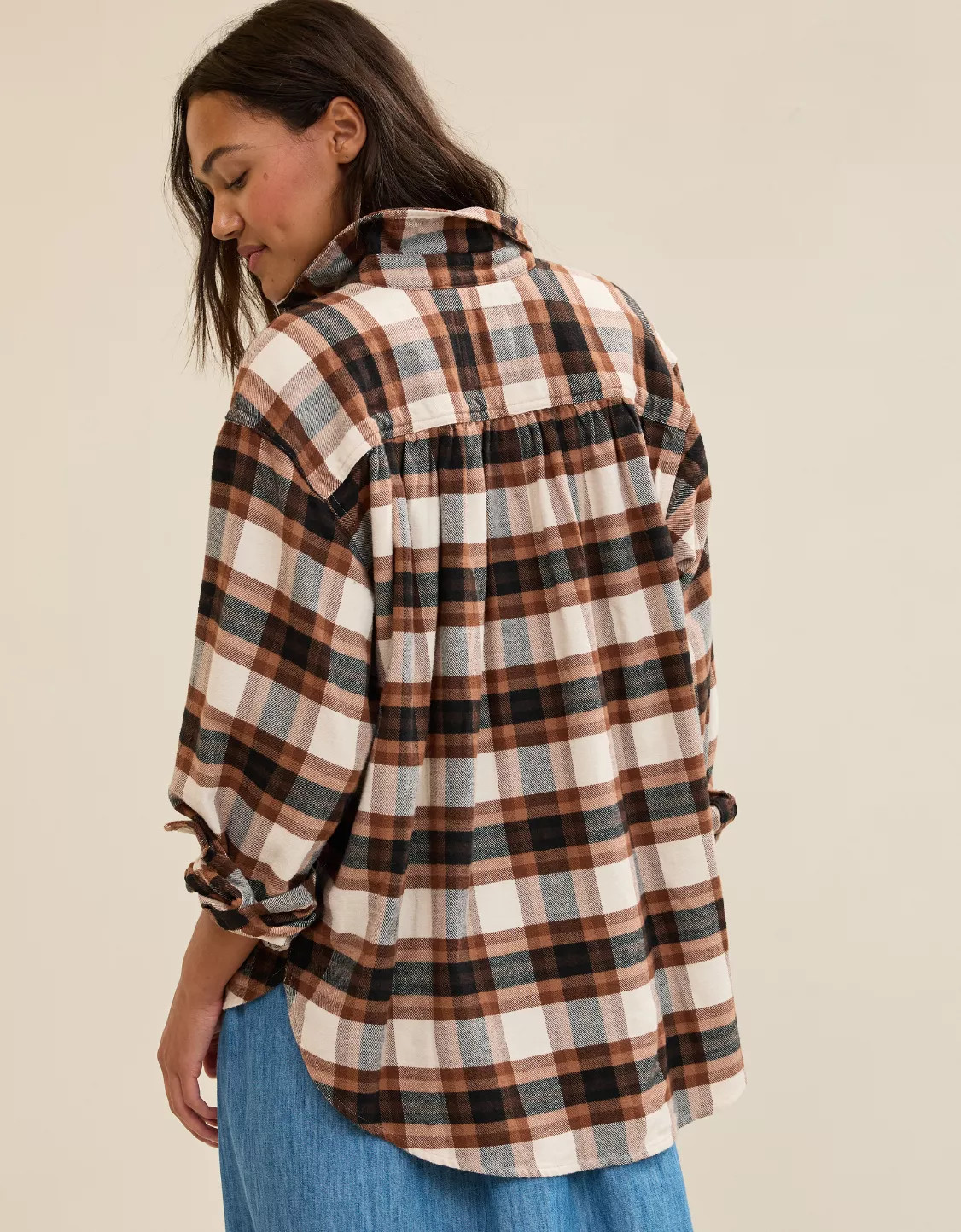 Aerie Anytime Fave Flannel Button Down Shirt | Aerie